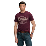 Superdry Vintage Logo Classic kurzarm-T-shirt – Portweinrot
