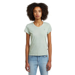 G-Star Overdyed Eyben kurzarm-T-shirt mit v-ausschnitt – Blassgrün