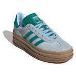 adidas Originals Gazelle Bold sportschuhe – Himmelblau/Grün/Gold metallic