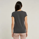 G-Star Overdyed Eyben Slim 2.0 kurzarm-T-shirt mit v-ausschnitt – Tiefschwarz