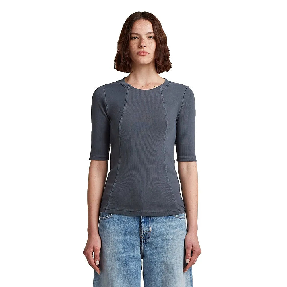 G-Star Washed A Line Slim Fit kurzarm-T-shirt