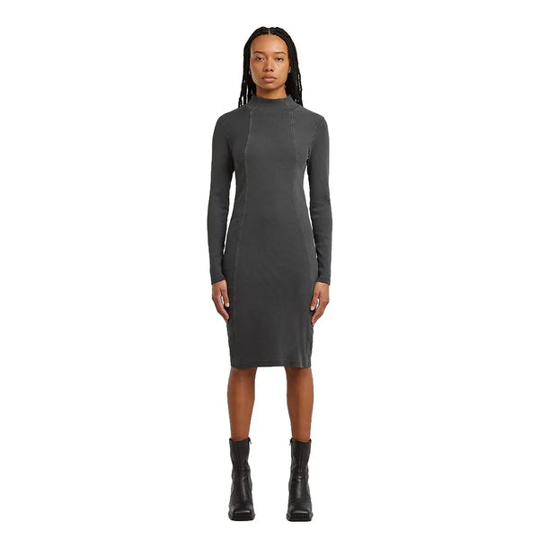 G-Star Washed Slim Fit langärmliges kurzes kleid