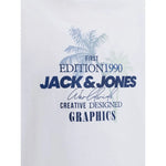Jack & Jones Gradient Print kurzarm-T-shirt – Reinweiß