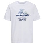 Jack & Jones Gradient Print kurzarm-T-shirt – Reinweiß