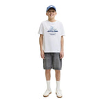 Jack & Jones Gradient Print kurzarm-T-shirt – Reinweiß