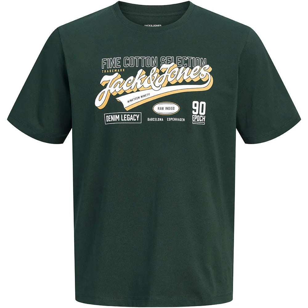 Jack & Jones Logo kurzarm-T-shirt – Dunkelgrün