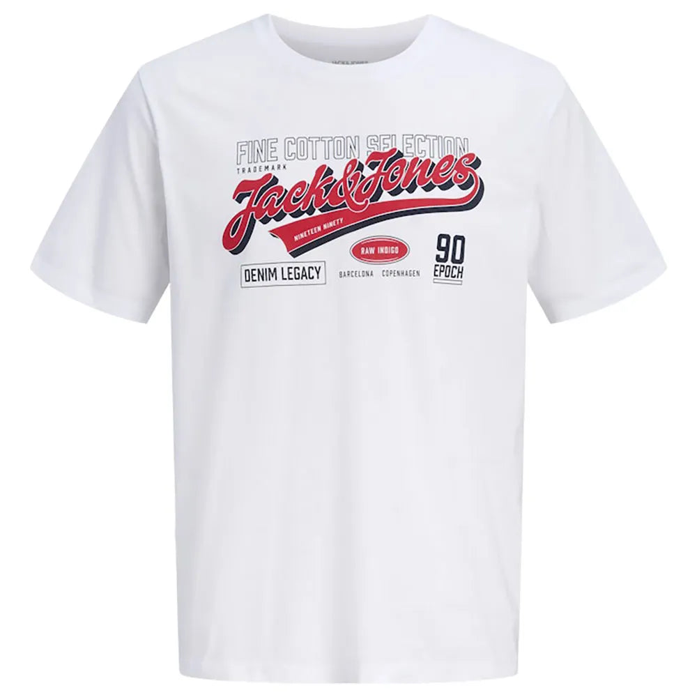 Jack & Jones Logo kurzarm-T-shirt – Weiß