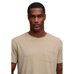 Superdry Cotton Classic Linen Pocket kurzarm-T-shirt – Creme