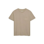 Superdry Cotton Classic Linen Pocket kurzarm-T-shirt – Creme