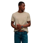 Superdry Cotton Classic Linen Pocket kurzarm-T-shirt – Creme