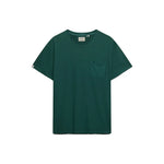 Superdry Cotton Classic Linen Pocket kurzarm-T-shirt – Smaragdgrün