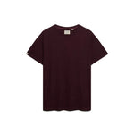 Superdry Cotton Classic Linen Pocket kurzarm-T-shirt – Burgunderrot