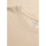 Superdry Cotton Classic Linen Pocket kurzarm-T-shirt – Creme