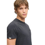 Superdry Essential Company Logo kurzarm-T-shirt – Schwarz meliert