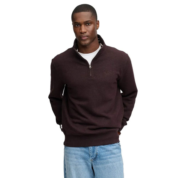 Superdry Essential Serif Logo halbreißverschluss-sweatshirt