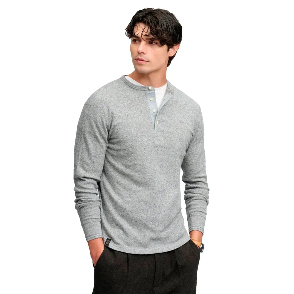 Superdry Mini Slub Waffle Grandad pullover