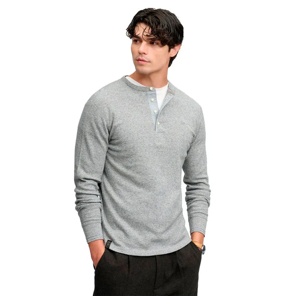 Superdry Mini Slub Waffle Grandad pullover