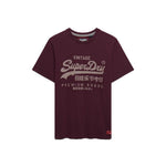 Superdry Vintage Logo Classic kurzarm-T-shirt – Portweinrot