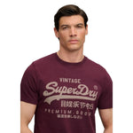 Superdry Vintage Logo Classic kurzarm-T-shirt – Portweinrot