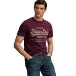 Superdry Vintage Logo Classic kurzarm-T-shirt – Portweinrot